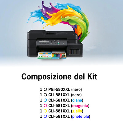 Stampante Samsung Kit 6 Cartucce XXL Compatibili Per Canon PIXMA - Foto 6