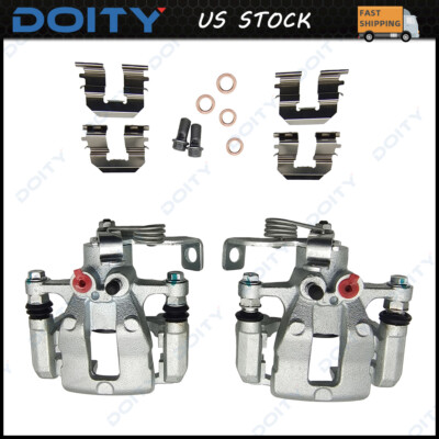 NEW 2PCS DISC BRAKE CALIPER W/ BRACKET FOR KIA RIO 2012 --2017 REAR LEFT & RIGHT