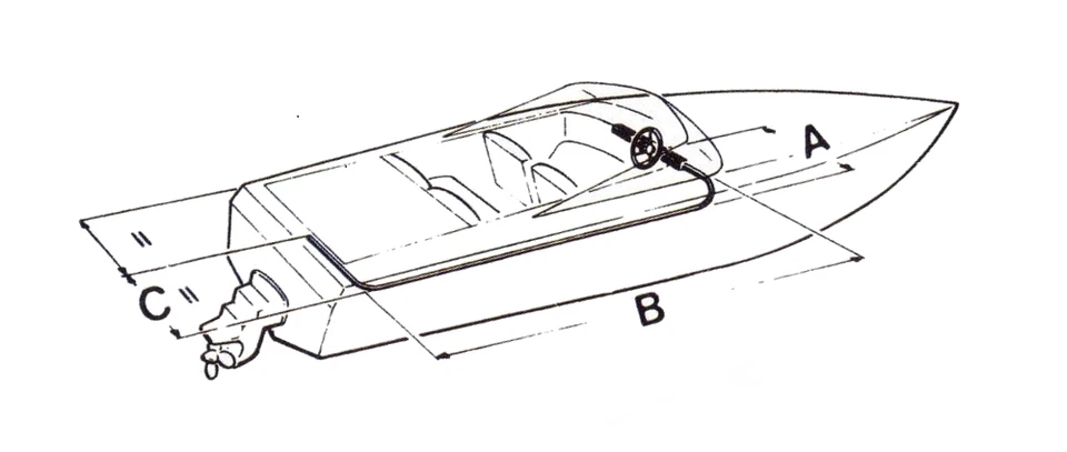 Teleflex - Ultraflex Bootslenkung Compact-T Light Duty Lenkung Bootsteuerung - Bild 2 von 3