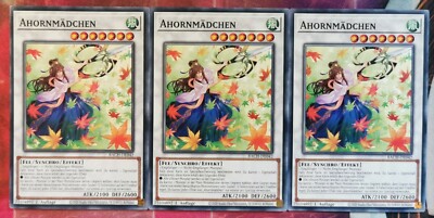 3x Ahornmädchen BACH-DE042 Common DEUTSCH 1.Auflage Playset NM Yu-Gi-Oh