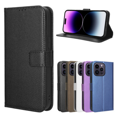 For iPhone 14 Pro Max Plus Luxury Full Cover Flip Leather Wallet Card Stand Case