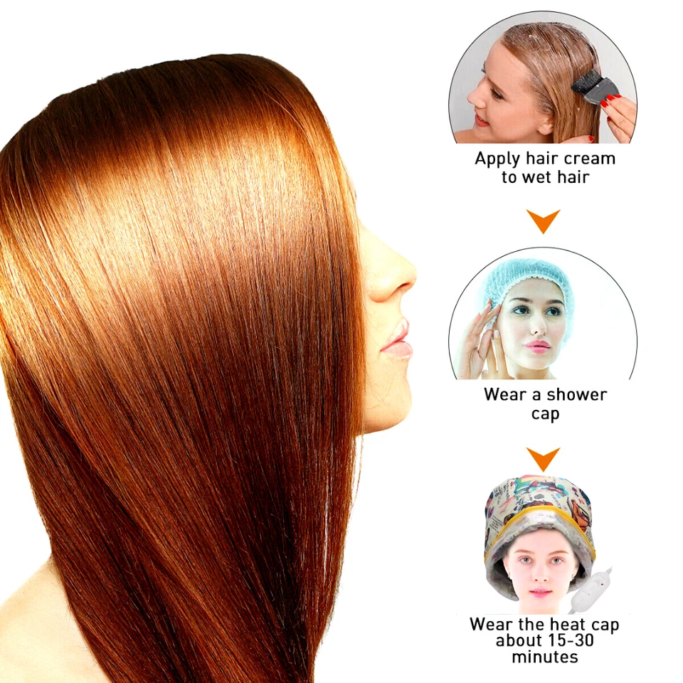 Gorro Térmico Tratamiento Sombrero Electrico Capa Para Cabello Secador De Pelo  - Image 2 of 4