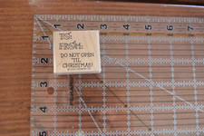 STAMPIN UP Wood Rubber Stamp CHRISTMAS Holiday TO FROM DO NOT OPEN TILL Tag