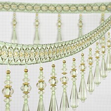 Crystal Beaded Fringe 1M Upholstery Curtain Sewing Tassel Trim Decorative Ribbon