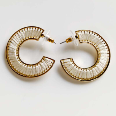 New 35mm Loft Weaved Hoop Earrings Gift Fashion Women Holiday Party Jewelry