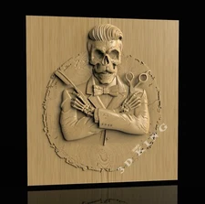 STL 3D Model HAIRDRESSER for CNC Router Engraver Carving Aspire 3D Printer