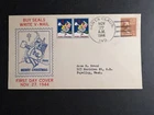 1944 USA Christmas First Day Cover FDC Santa Claus IN to Puyallup WA V Mail Xmas