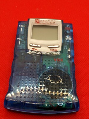 Transparent Blue Oregon Scientific Digital Voice Recorder Very Good Tested Works