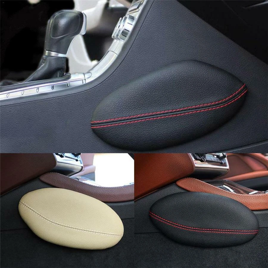 Black Car Leather Leg Cushion Knee Pad Pillow Thigh Support Seat Door Leg Pad - Image 3 of 4