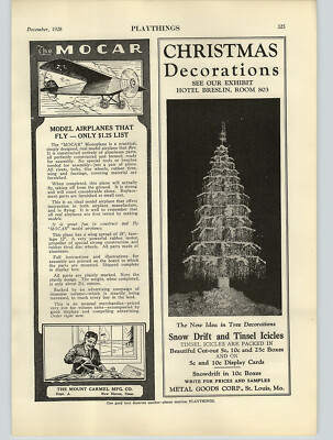 1928 PAPER AD Mocar Toy Model Airplane Mount Carmel New Haven Connecticut
