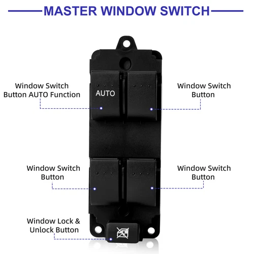 BN8F66350A Window Switch For 2004-2009 Mazda 3 2.0L 2.3L Front Left 5-Button - Bild 11 von 12