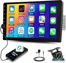 9" Single 1Din Car Stereo Bluetooth Touch Screen Mirror link MP5 Radio + Camera