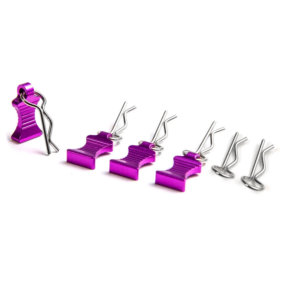 4Pcs Metal R-type Body Clips with Mount For Axial SCX10 TRX4 etc 1/10 RC Crawler - Image 2 of 4