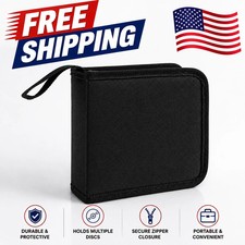 40 Disc CD DVD Carrying Case Storage Bag Wallet Zipper Album Binder
