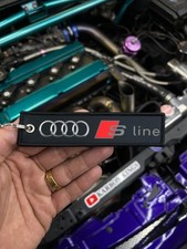 Audi S Line Logo Jet Tag Keychain