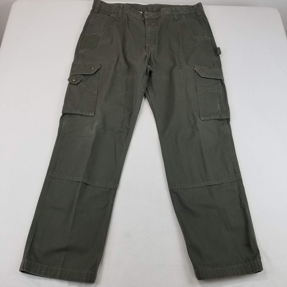 Carhartt Double Knee Cargo Pants Mens 40x32 Green B342 MOS