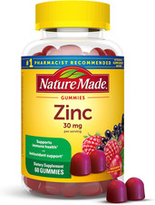 Extra Strength Zinc Supplements 30 Mg, Dietary Supplement for Immune Health and