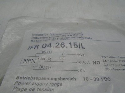 BAUMER ELECTRIC IFR-04.26.15/L SWITCH