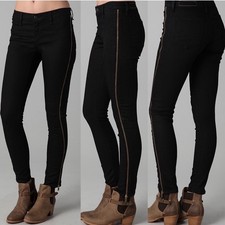 NWT Rag & Bone/JEAN The Scuba Jeans Side Zips Sz 26 Skinny Midnight Made In USA