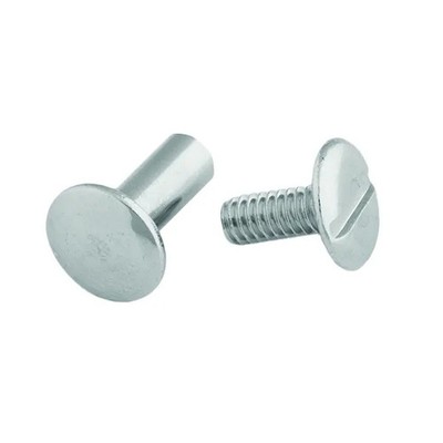 Weaver Leather Chicago Screws Plain 100 Pieces - 1/4 Inch - Nickel Plated &