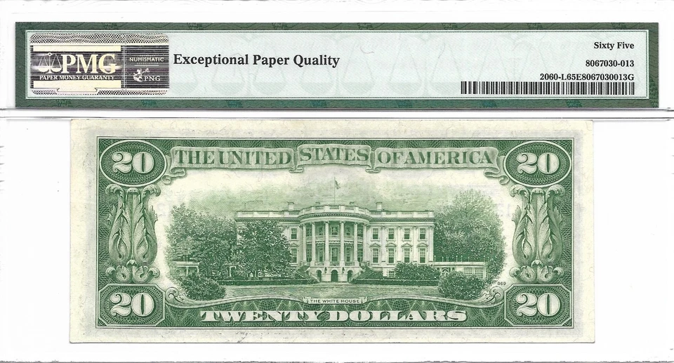 1950A $20 SAN FRANCISCO FRN. PMG GEM Uncirculated 65 EPQ Banknote. - Image 2 of 2