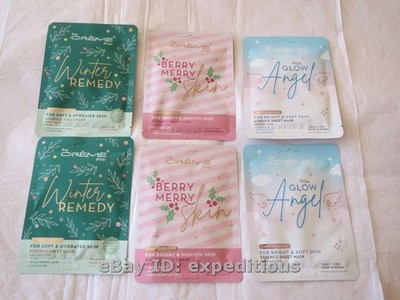 6 NEW THE CREME SHOP FACE SHEET MASKS LOT FOR HYDRATED BRIGHT SOFT SMOOTH SKIN