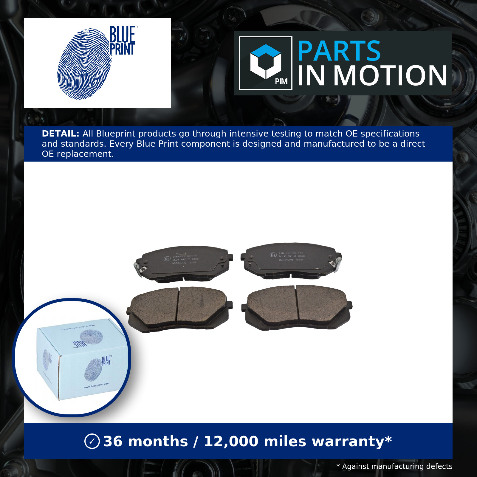 Fits BLUE PRINT ADG04278 Brake Pad Set, disc brake ADG04278 Brake pad ⭐UK Stock⭐ - Image 9
