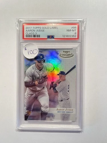 2017 Topps Gold Label - Aaron Judge #86 - Class 3 - RC ROOKIE NY Yankees - PSA 8