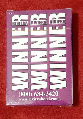 Riviera Hotel Casino '' WINNER'' Sealed Playing Cards New