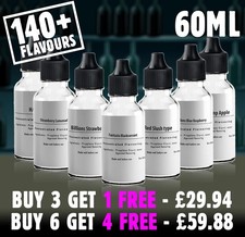 60ml E Liquid Flavour Concentrate DIY Vape Juice Mix Extra Strong UK PG 0mg