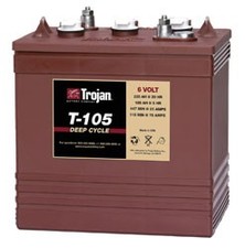 6 Volt Scissor Lift/Floor Scrubber Batteries - Trojan T-105
