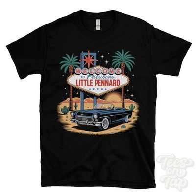 LITTLE PENNARD LAS VEGAS SIGN PARODY FUNNY T-SHIRT somerset shepton mallet