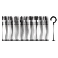 1500Pcs J Hook Tagging Fastener 1-3/8" Plastic Label Barbs for Price Tag Black