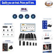 102 PCS Rubber Vacuum Caps Kit Assorted Sizes for Automotive, Carburator, Man...