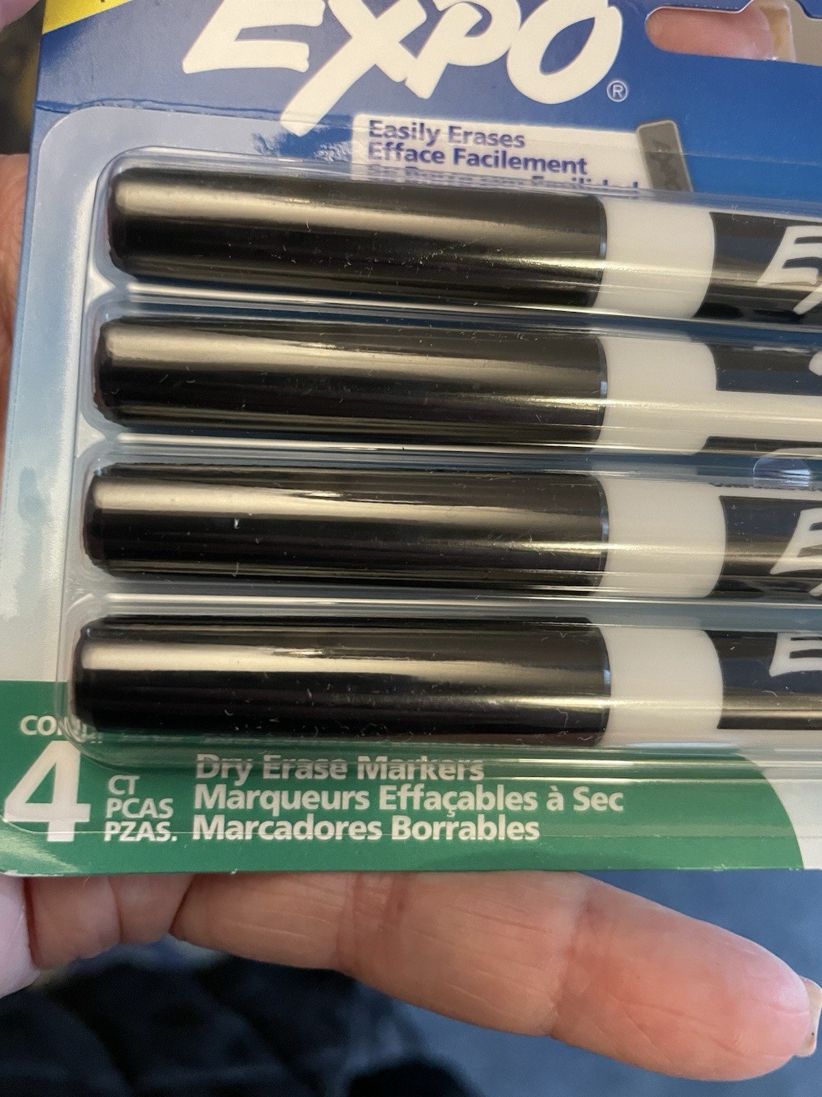 6 Packs EXPO Fine Tip Low Odor Dry Erase Markers, Black, 4-P