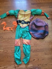 TMNT Teenage Turtles Mutant Mayhem Mikey Halloween Costume Kids Medium 8-10