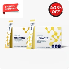 2 Boxes Unicity Unimate Dietary Supplement flavor Natural Lemon + Lemon Ginger
