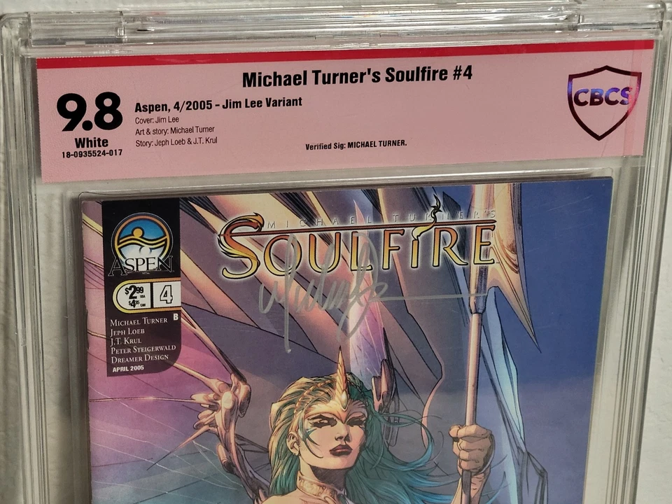 Soulfire #4 Image 2005 CBCS 9.8 Signed by Michael Turner Jim Lee Variant cover - Image 2 of 3