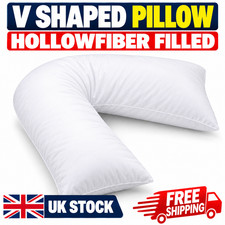 V Shaped Pillow Hollowfiber Filled Orthopedic Head Neck Back Maternity Pregnancy