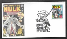 THE INCREDIBLE HULK MARVEL COMICS SUPER HEROES 2007 UNKNOWN CACHET FDC UNADDR