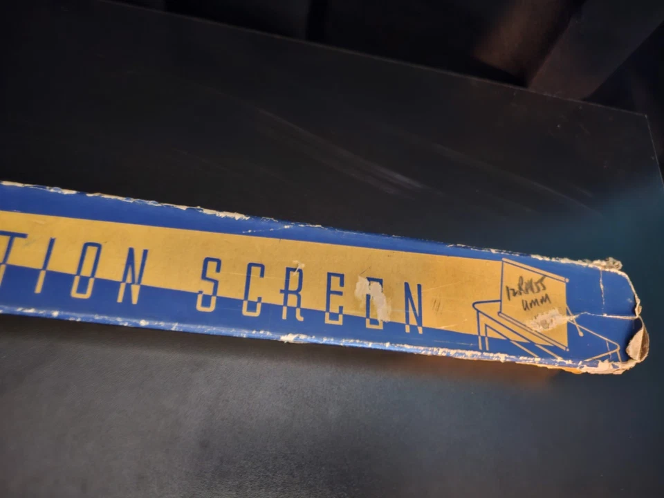 Vintage Da-Lite JR Tabletop Or Hanging Projector Screen with Stand Mid Century - Image 3 of 4