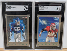 1991 FLEER PRO VISIONS #3 LAWRENCE TAYLOR SGC 7 & #9 DERRICK THOMAS SGC 8 HOF NM