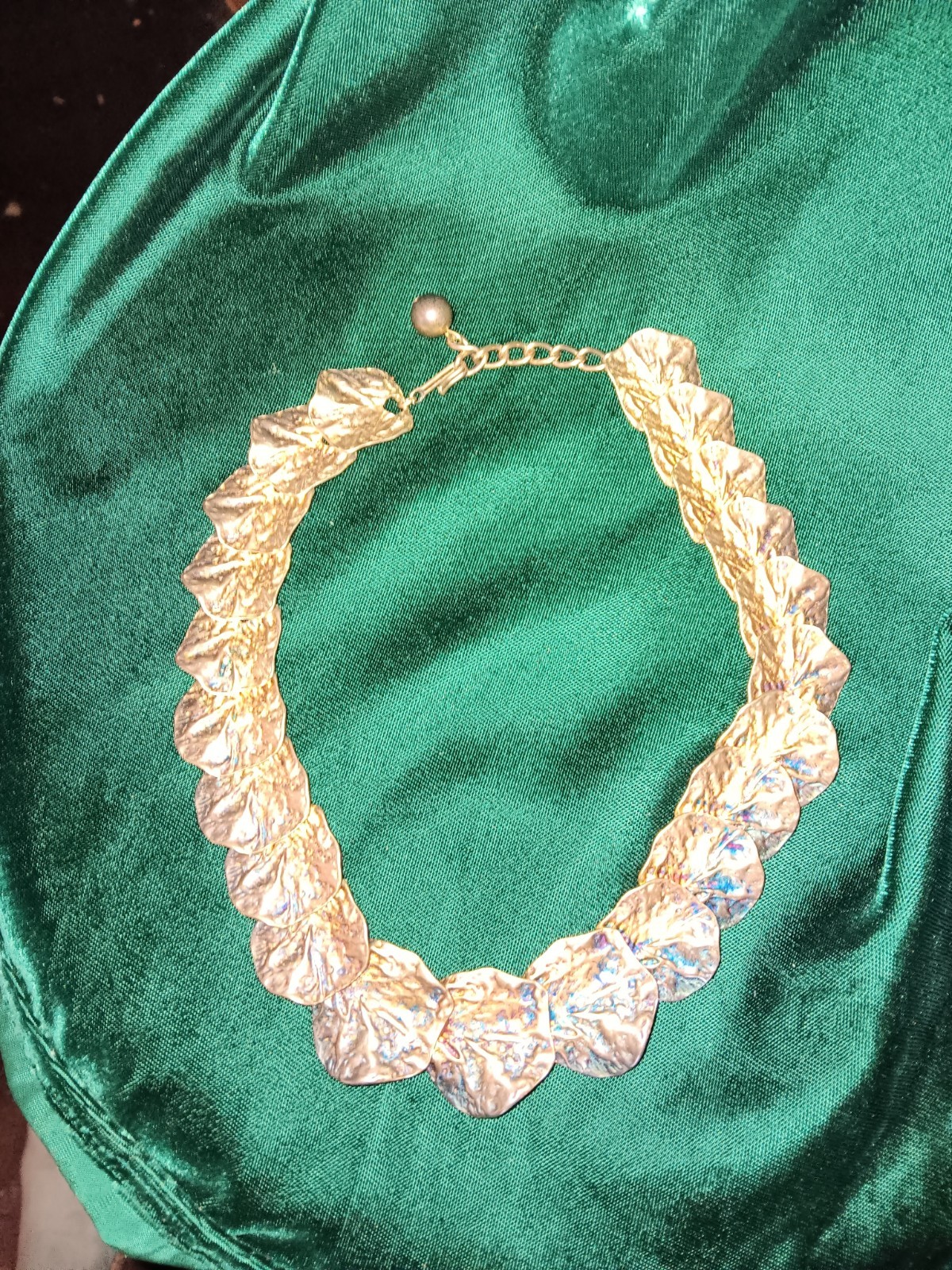 Vintage KJL Kenneth J Lane Brutalist Leaf Neclace - image 2