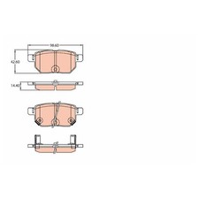 Satz Bremsbeläge Bremsklötze hinten für Toyota Auris E15 Corolla E18 24193990