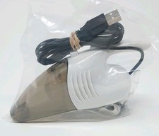 USB Powered Mini Vacuum Cleaner For Computer And Desk White-Works