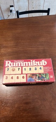 1980s Vintage Rummikub Tile Game, Pressman Rare German version.