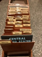 1962 Phillips 66 Road Map Wooden Case -Maps from each State, Region 30 Maps Incl