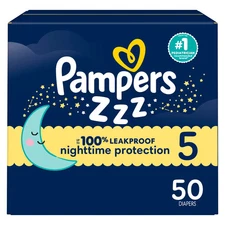 Pampers Swaddlers overnights Diapers Super Pack - Size 5 - 50ct
