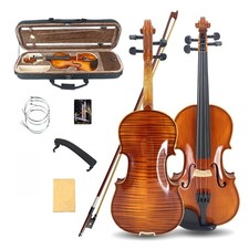 4/4 Violin with Flame Maple Back  Sides Complete with Portable Carrying Case