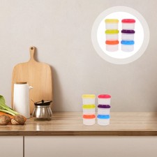 6 Pcs Transparent Small Sauce Boxes Plastic Mini Containers 35 ml For Condiments